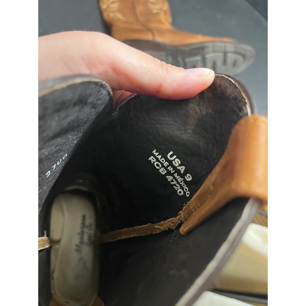Masterson Boot Company Men's Cowboy Leather Western‎ Boots Rodeo Work Shoes Sz 9
